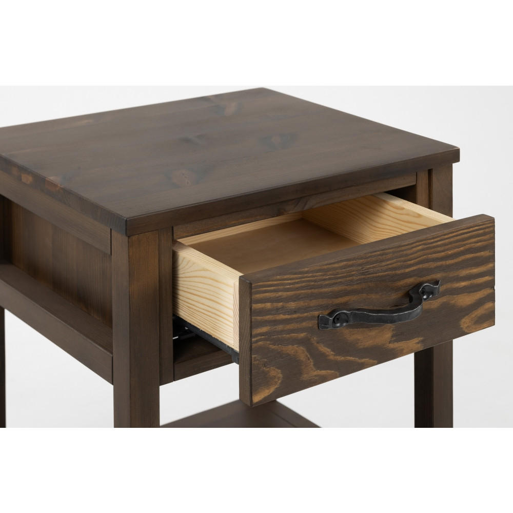 NACHTTISCH - Dunkelbraun, Holz (40/53/35cm) - MSL wooden furniture