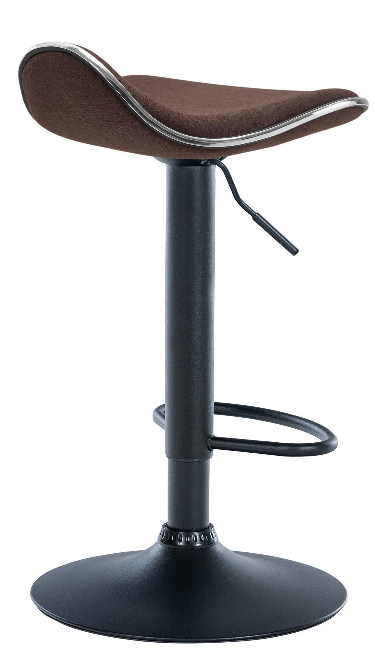 BARHOCKER Stoff braun - Schwarz/Braun, Textil/Metall (45/71/45cm) - CLP