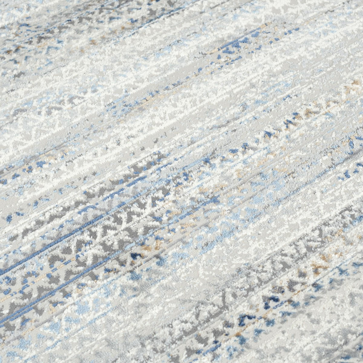 KOBEREC béžový krémový modrý - 200 x 300 cm - modrá, textil (200/300cm) - Mazovia