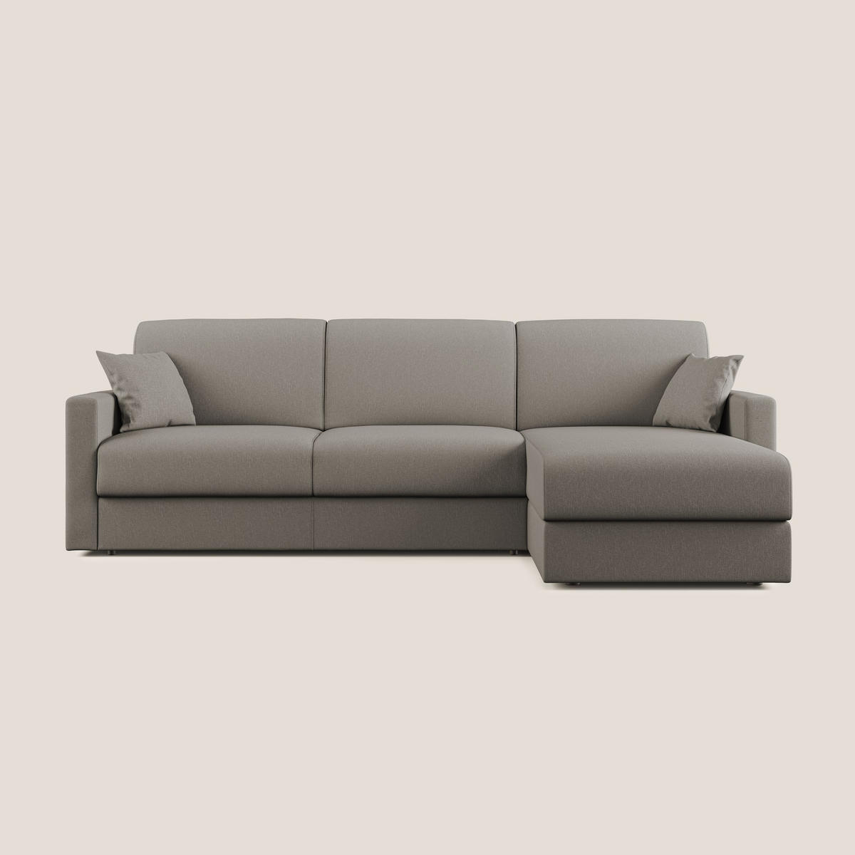 ECKSOFA RECHTS Chris - Taupe, Textil (288/96cm) - Divani.store