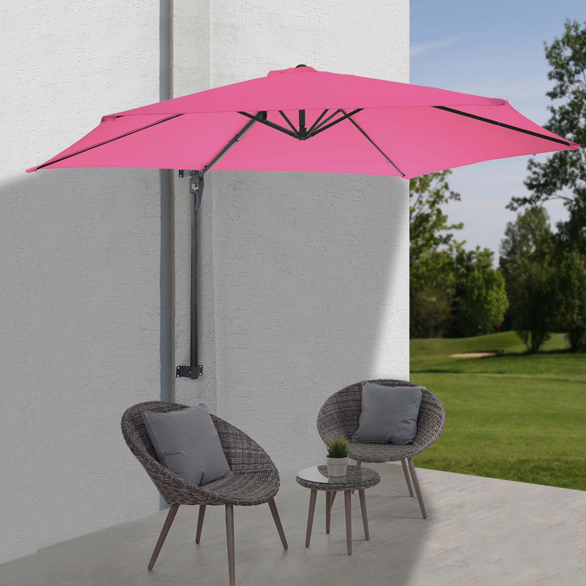 WANDSCHIRM 3M NEIGBAR Altrosa - Altrosa, Textil (300/280cm) - MCW