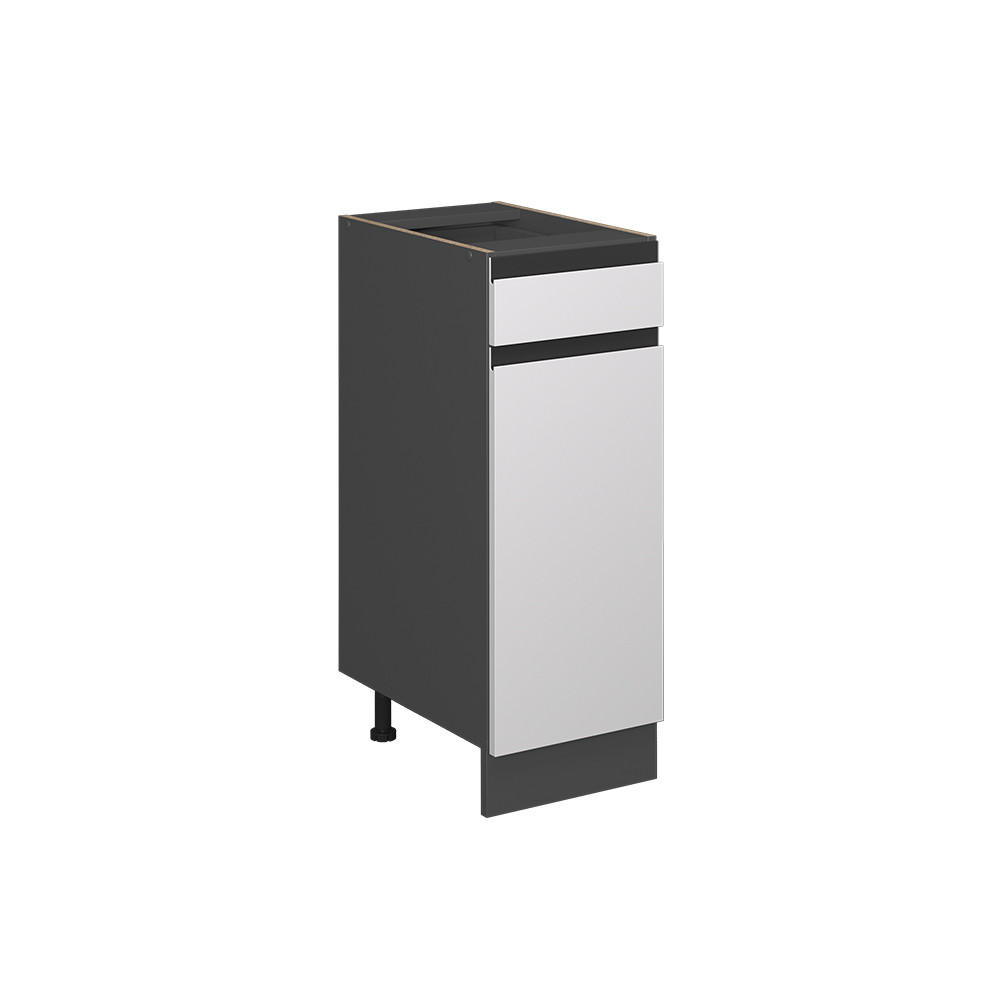 KÜCHENUNTERSCHRANK R-Line Weiß 30 cm J-Shape, ohne AP - Anthrazit/Weiß, Holzwerkstoff (30/81.6/46cm) - Vicco