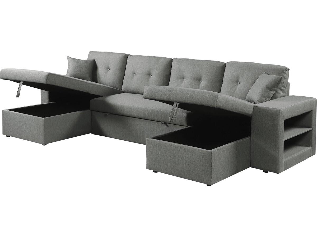 ECKSOFA axel Grau - Grau, Textil (146/298cm) - Habitat Garten