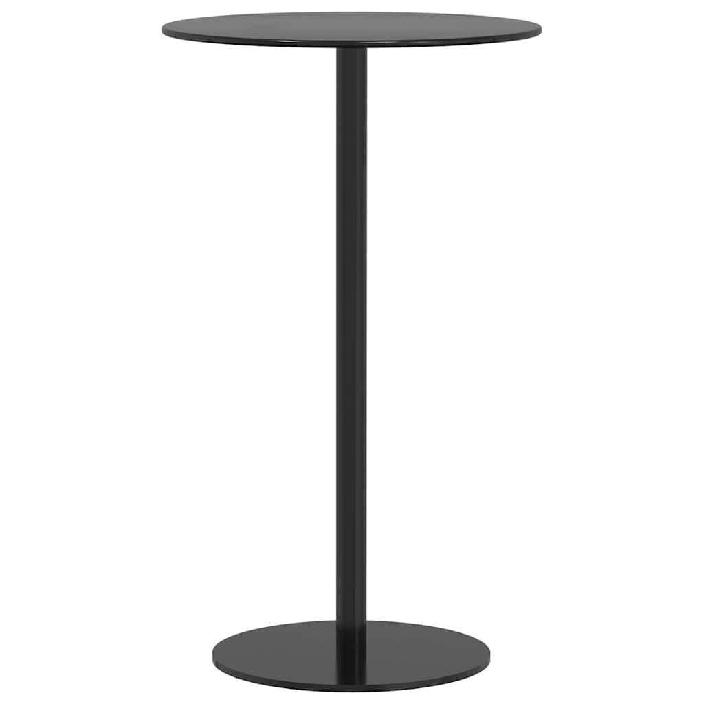 GARTENTISCH Rund Schwarz Ø60/105 Cm Stahl - Schwarz, Metall (60/60/105cm) - vidaXL