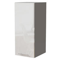 KÜCHENHÄNGESCHRANK Essen W2/30 Weiß Hochglanz / Grau Matt 30 / 32,5 / 72cm - Weiß Hochglanz/Grau, Holz/Holzwerkstoff (30/72/32.5cm) - Feldmann-Wohnen