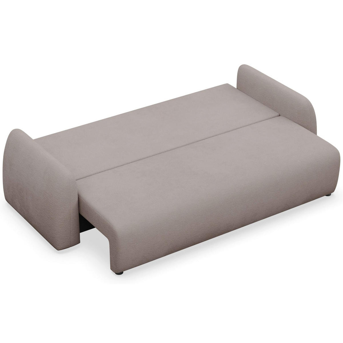 3-SITZER SOFA Nubelle Dunkelbeige Chenille-Bezug, wasserabweisend - Greige/Schwarz, Kunststoff/Textil (244/85/93cm) - Selsey