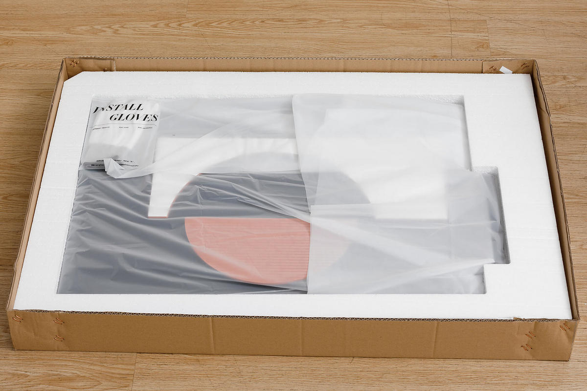 HOLZBILD Schwarz-Weiß 50/74,5 cm - Schwarz/Orange, Metall (4.65/74.5cm) - KUNSTLOFT