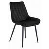 ESSZIMMERSTÜHLE Schwarzer Velours, Gepolsterte Rückenlehne, Modernes Design - Schwarz, Textil (56/89/61cm) - Best For Home