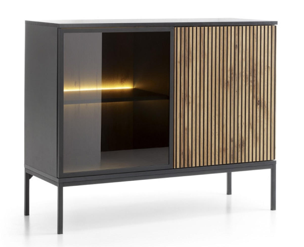 SIDEBOARD Transparent SANTI K104 Mit LED-Beleuchtung - Multicolor, Holzwerkstoff (104/83/39cm) - Sepro Meble
