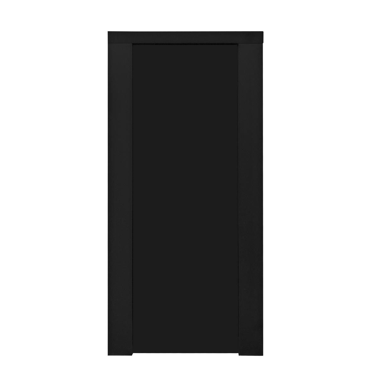 KOMMODE aus Spanplatte 140x38x80cm in Schwarz mit verstellbaren Einlegeböden - Schwarz, Holzwerkstoff (140/80/38cm) - Modfu