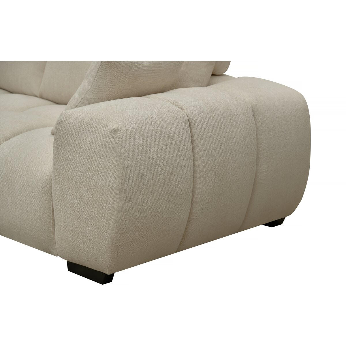 ECKSOFA - "Monceau" - 3-Sitzer - Beige - Beige, Textil (207/307cm) - Habitat Garten
