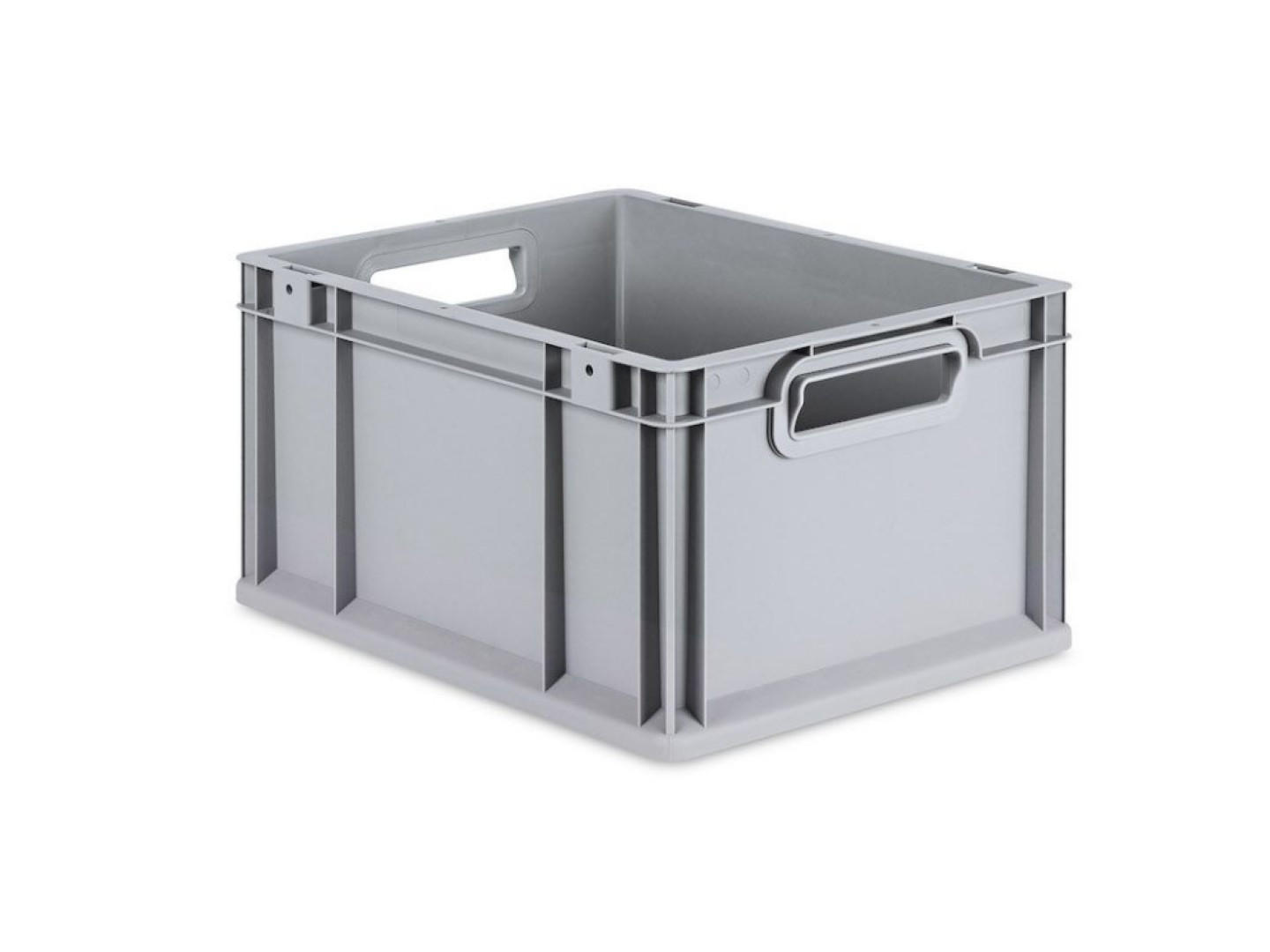 EUROBOX 8x Nextgen Economy Griffe Offen 22x30x40cm 20 Liter - Grau, Kunststoff (30/22/40cm) - PROREGAL