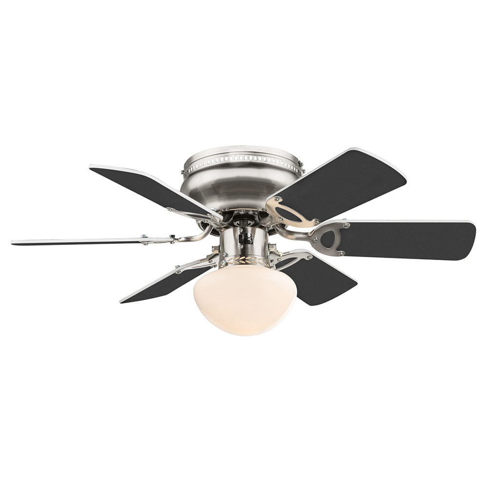 DECKENVENTILATOR UGO Glas Weiß - Weiß, Glas (76/76/28cm) - Globo Lighting