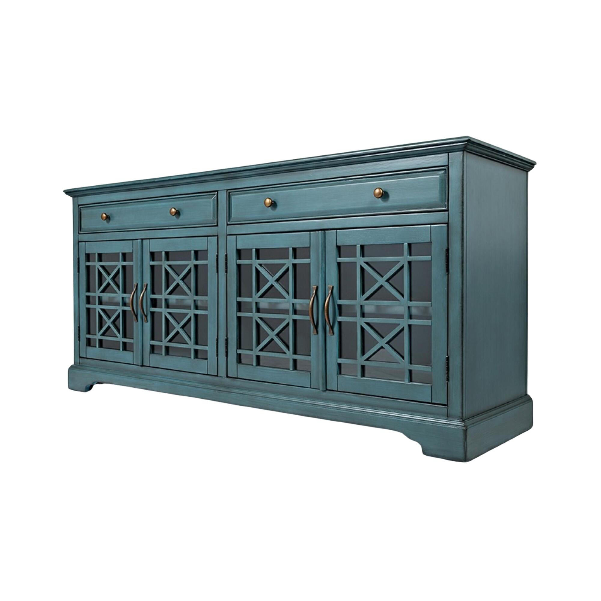 SIDEBOARD AVOLA Blau 178x49x82 cm - Blau, Holz (178/82/49cm) - FURNLUX