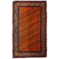 TEPPICH Gashgai Orange 57/97 cm Schurwolle - Orange, Textil (97/57cm) - Looma
