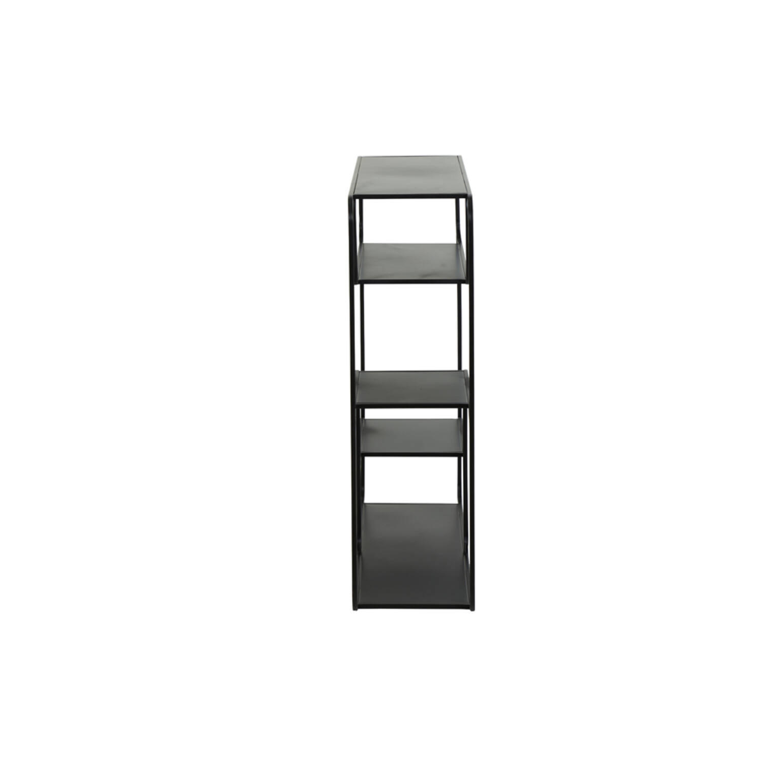 REGAL WINSTON 100x26,5x90,5 cm, Metall, Schwarz - Schwarz, Metall (26.5/90.5/100cm) - Light & Living