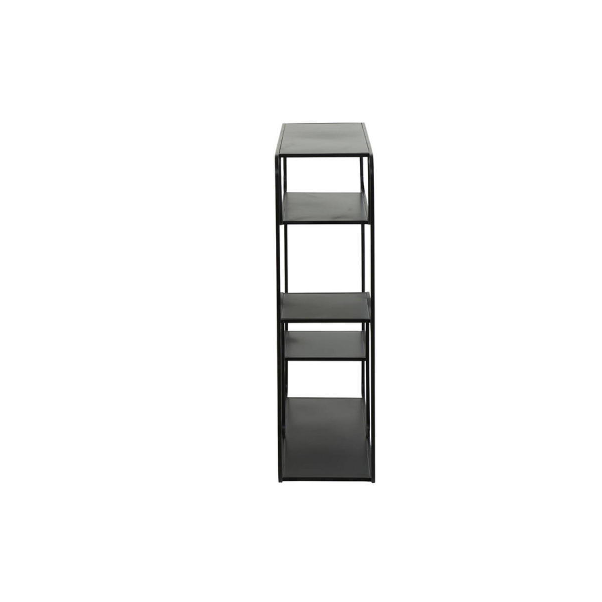 REGAL WINSTON 100x26,5x90,5 cm, Metall, Schwarz - Schwarz, Metall (26.5/90.5/100cm) - Light & Living