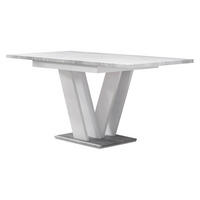 ESSTISCH Masiv - Weiß/Grau, Holzwerkstoff (80/120/76cm) - MIRJAN24