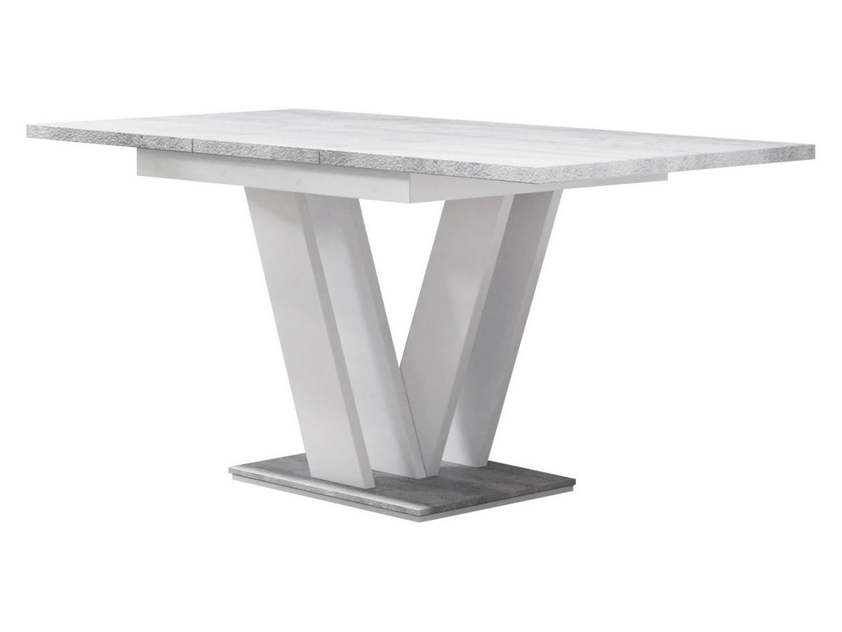ESSTISCH Masiv - Weiß/Grau, Holzwerkstoff (80/120/76cm) - MIRJAN24