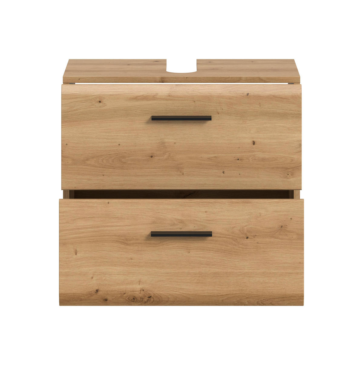 WASCHBECKENUNTERSCHRANK auf Rollen ICE (B/H/T: ca. 60/58/30 cm) in Artisan Oak Nachbildung/Artisan Oak Nachbildung - Eiche Artisan, Holzwerkstoff (60/58/30cm)