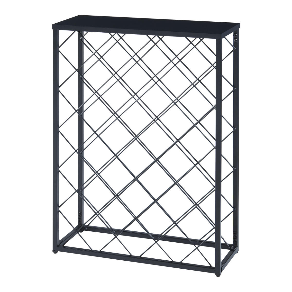 WEINREGAL Taivassalo - Schwarz, Metall (53/71.5/20cm) - [en.casa]
