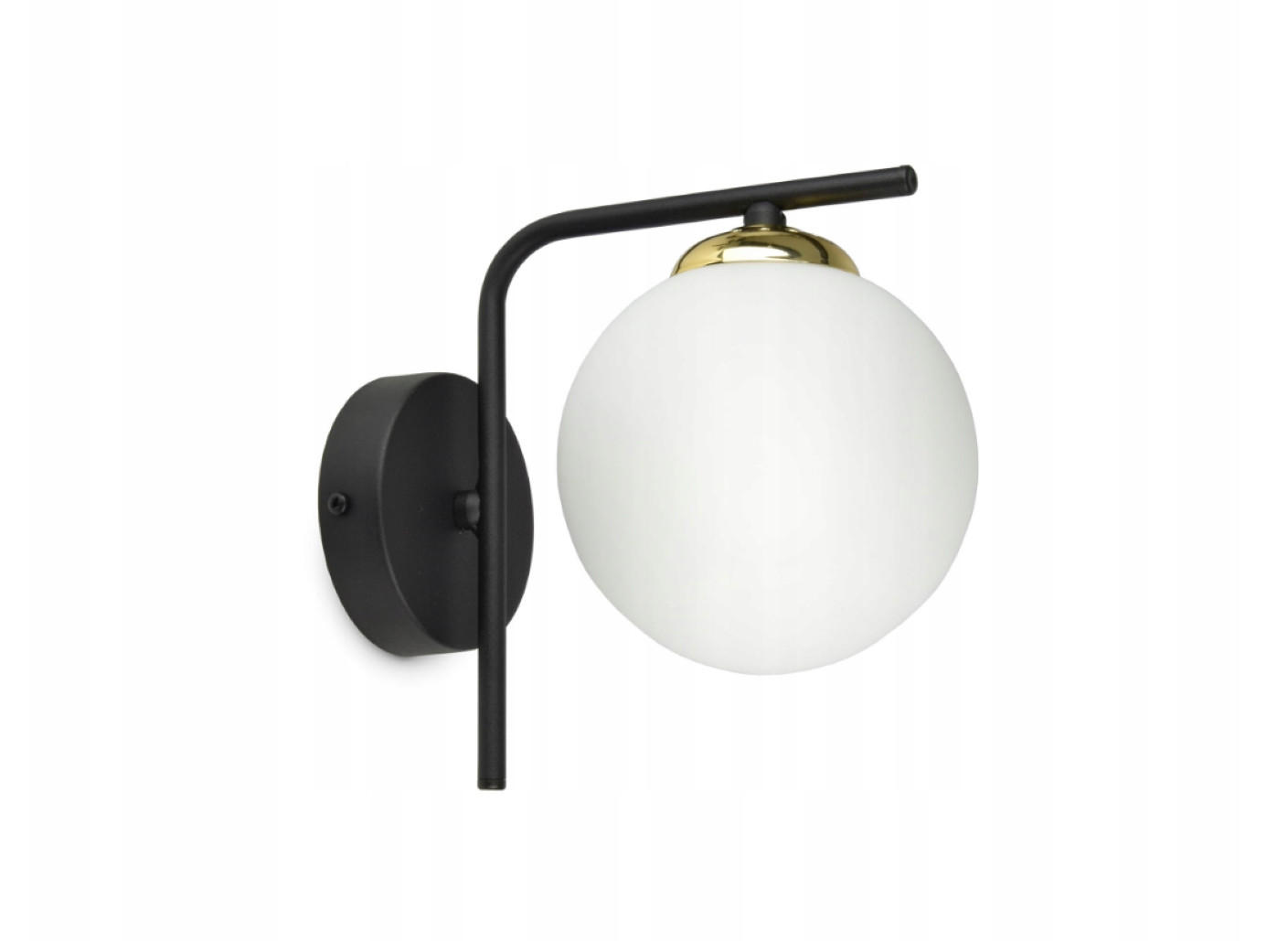 WANDLEUCHTE Milano Glas - Goldfarben/Schwarz, Glas/Metall (21/20/14cm) - kiki design