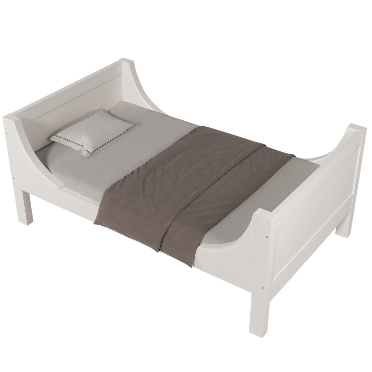 ETAGENBETT 90/200 cm aus Massivholz und MDF mit trennbarer Konstruktion Weiß - Weiß, Holzwerkstoff (90/200cm) - Modenvie