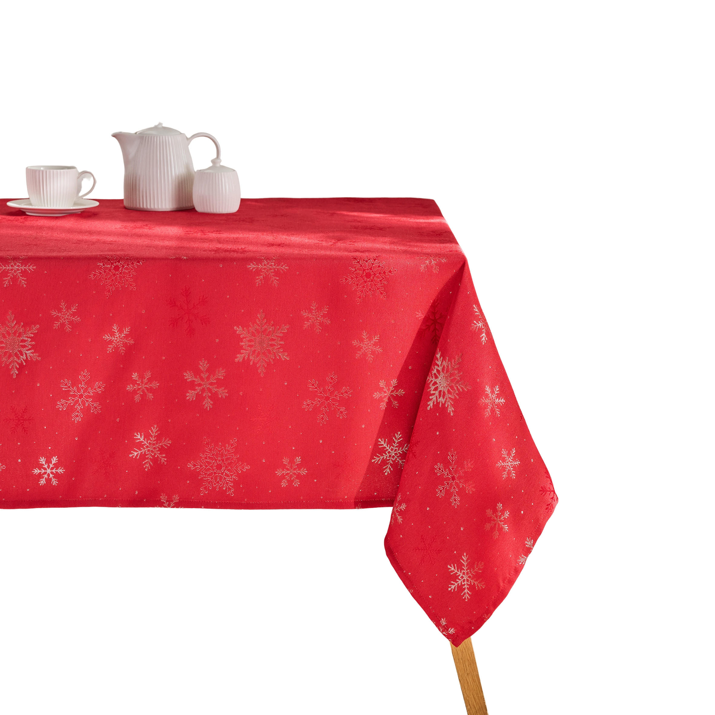 TISCHDECKE Preciosita 150 x 300cm, Rot, Dekorative Tischdeko Weihnacheten, Weihnachtsdeko, Christmas - Rot, Textil (300/150/1cm) - home&you