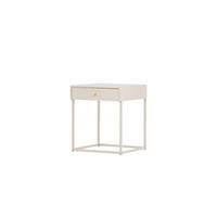 NACHTTISCH BAKAL Beige 41x43x50 cm - Beige, Metall (41/50/43cm) - FURNLUX