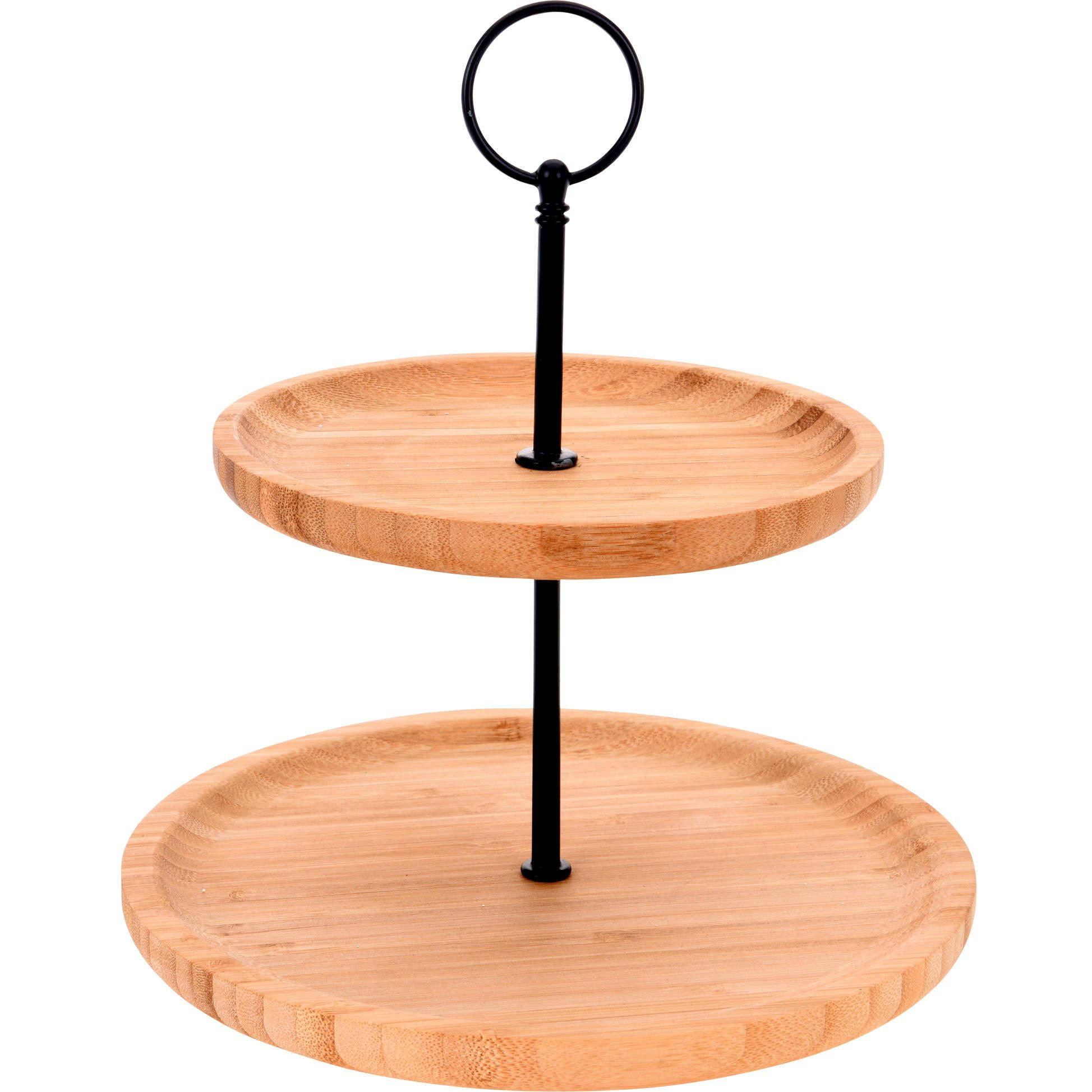 SERVIERETAGERE für Kuchen Braun - Braun, Naturmaterialen (21.5/24cm) - Excellent Houseware