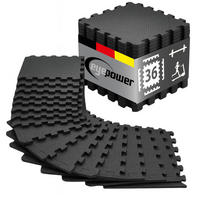 BODENSCHUTZMATTE 30x30x1 cm, Schwarz, 36er Set - Schwarz, Kunststoff (30/30/1cm) - eyepower