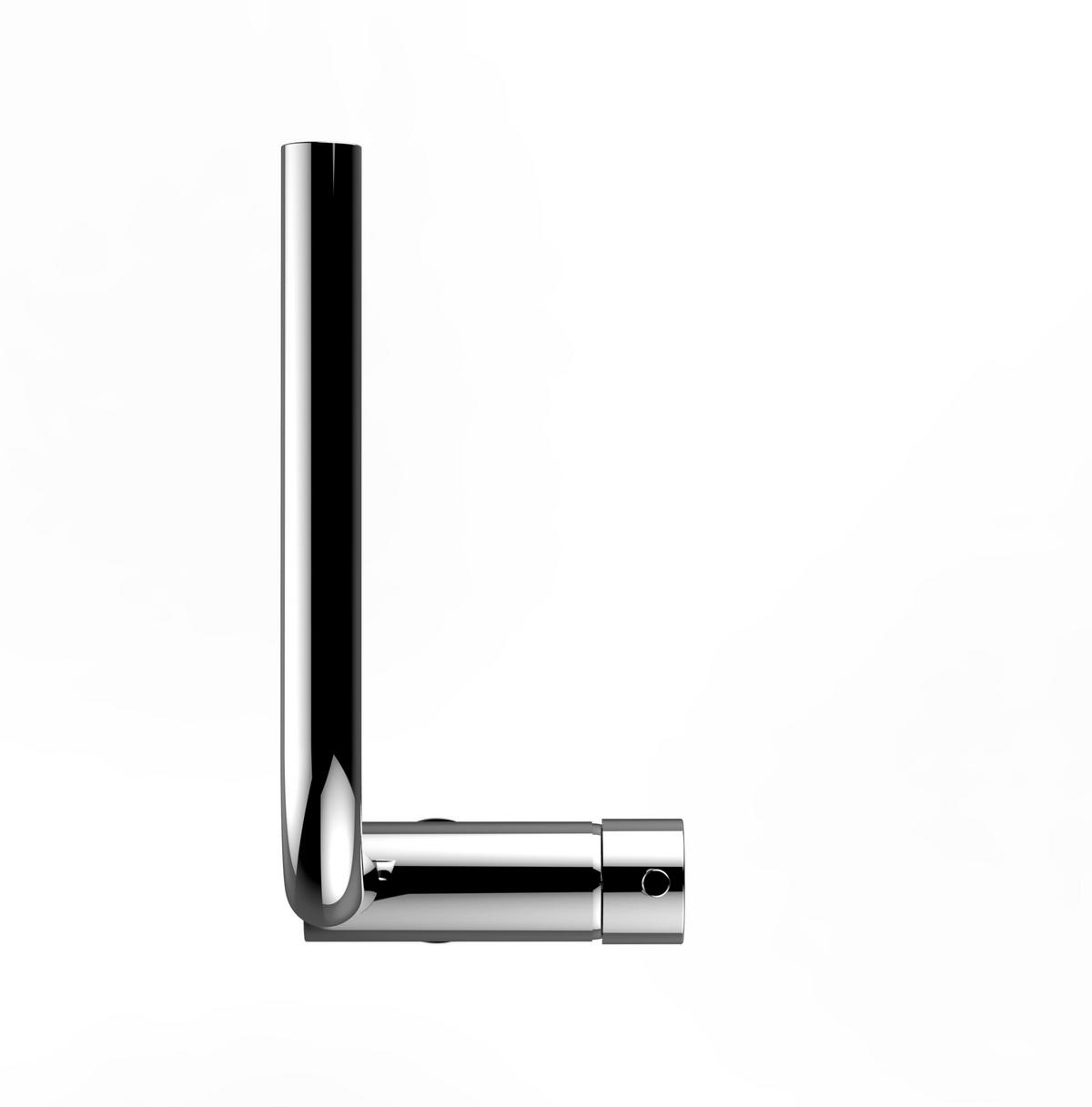 VORFENSTER-KÜCHENARMATUR, Umklappbar 6 CM, Verchromt, 360° schwenkbar, LINKER HEBEL - Chromfarben, Metall (20/31.3/20cm) - VIZIO