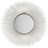 WANDSPIEGEL silber Sonnenoptik 80 cm Cilly - Silberfarben, Metall (80/80/3cm) - Beliani
