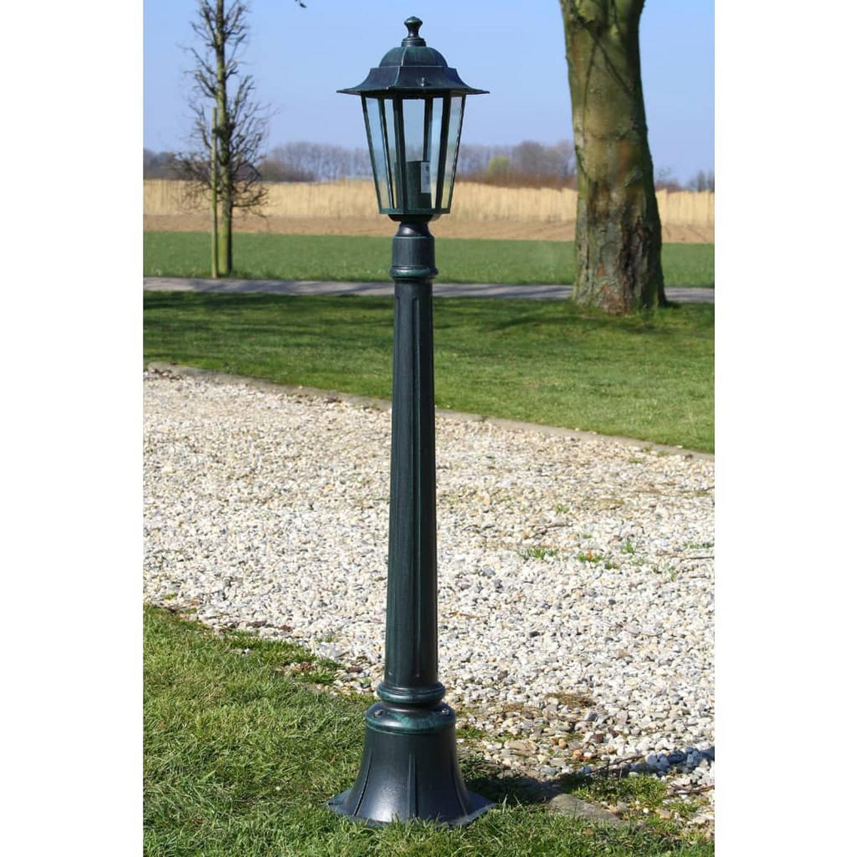 PRESTON Gartenleuchte 105 Cm - Dunkelgrün, Metall (23/23/105cm) - vidaXL