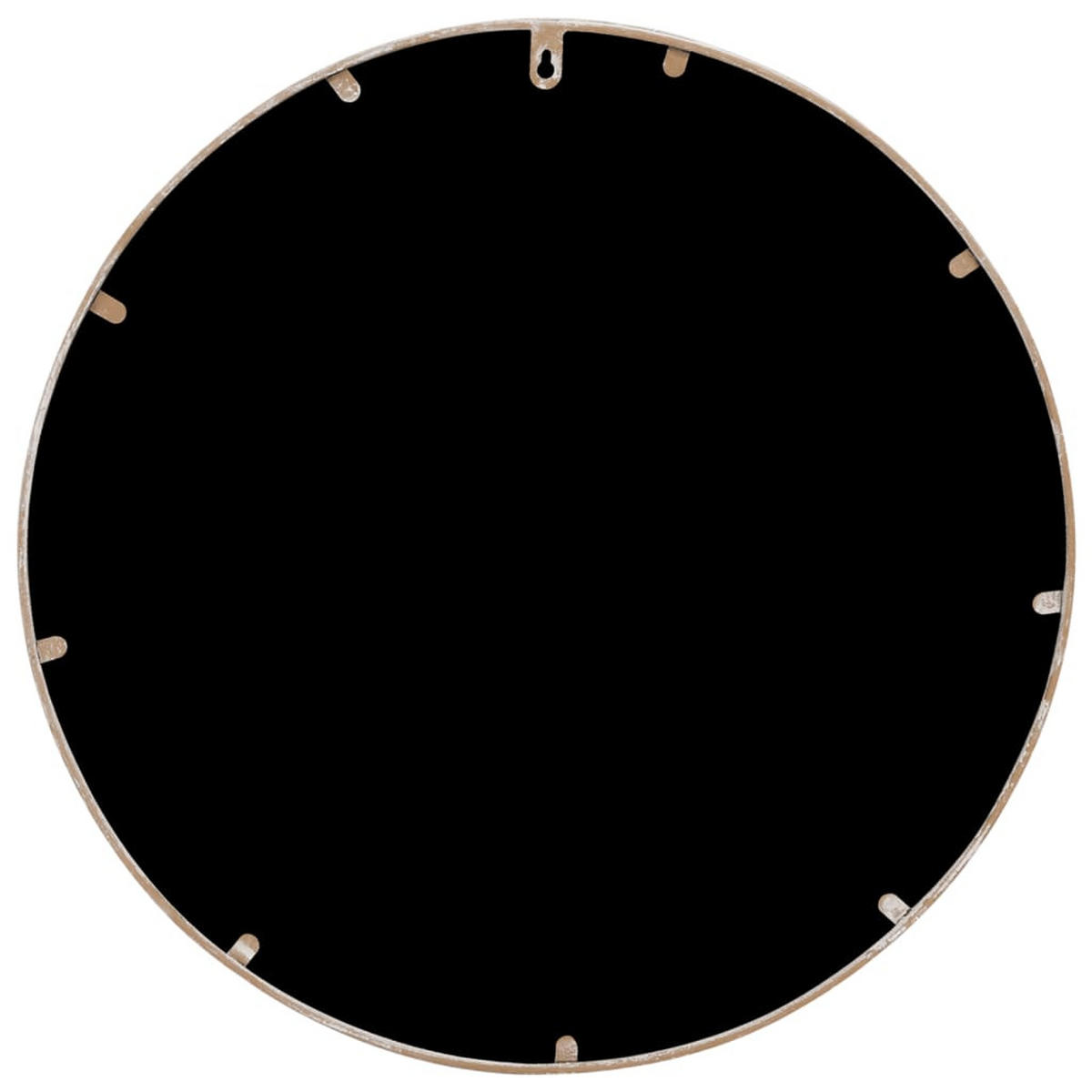 SPIEGEL Sand 40x2,5 cm Eisen Rund für Innenbereich - Creme, Metall (40/40/1cm) - furnicato