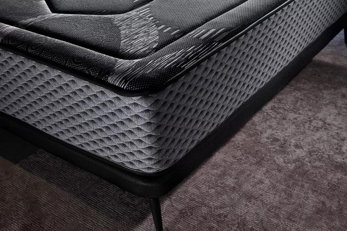 MATRATZE Titanium Black Multizone - 200X200 cm- Härtegrad H2/H3 - Schwarz, Textil (200/200cm) - Moonia