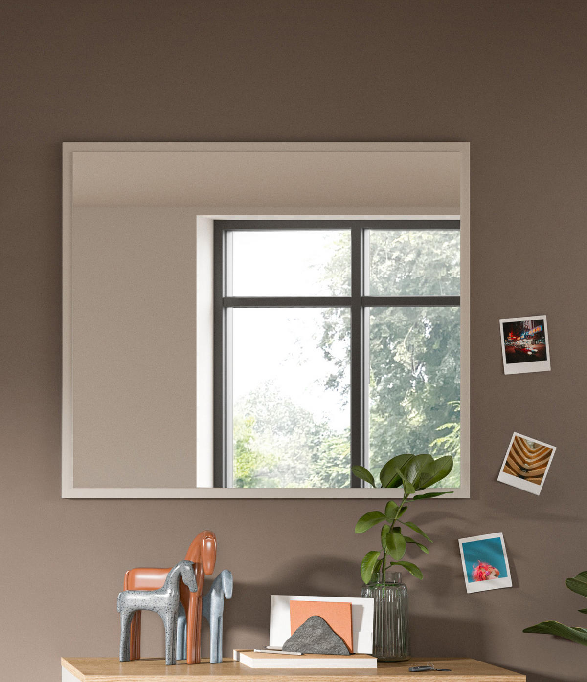 SPIEGEL SLIDE (B/H/T: ca. 80/70/2 cm) in Kaschmir/Spiegelfläche - Kaschmir, Glas (80/70/2cm)