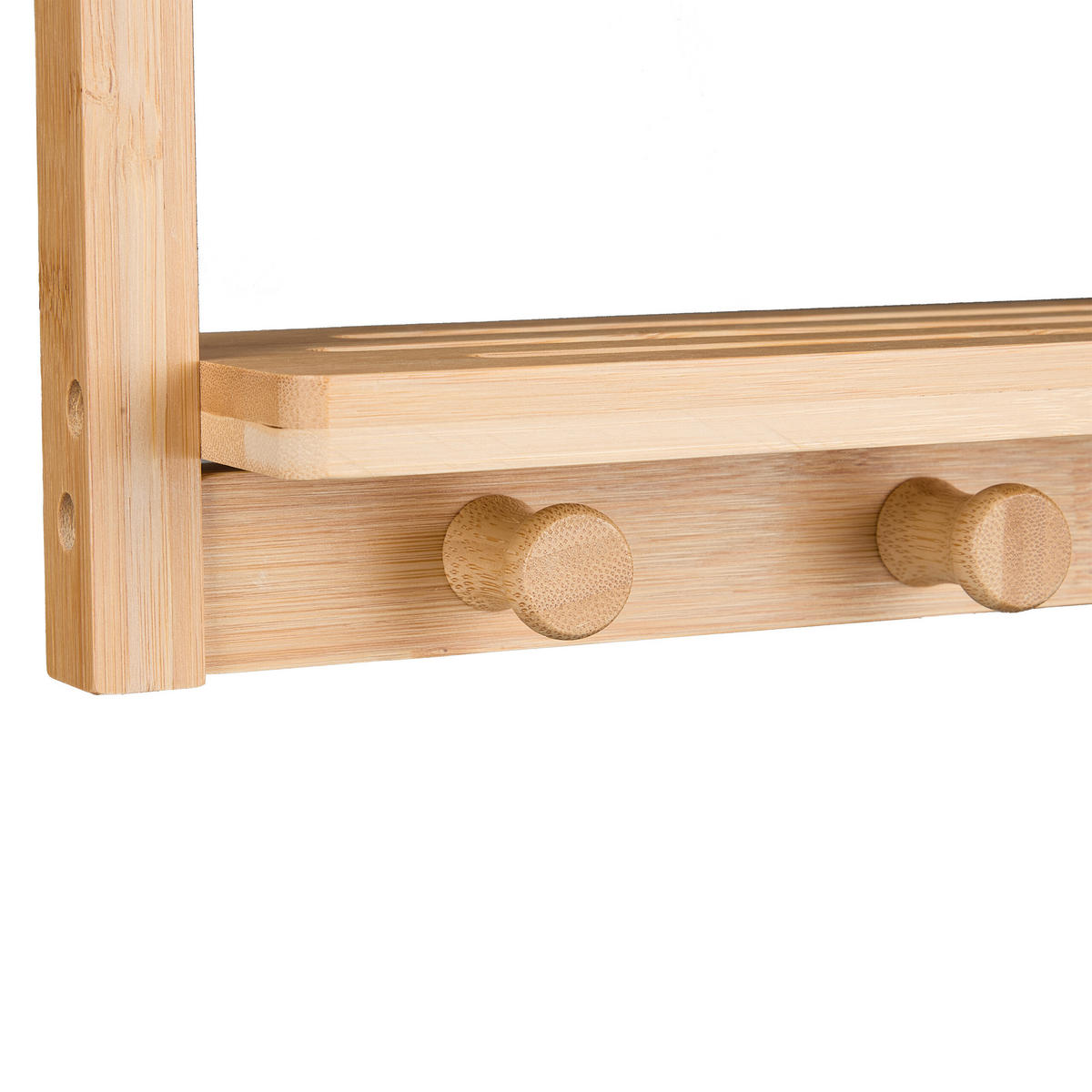 BAD-HÄNGEREGAL - Hellbraun, Holz/Metall (28.5/70/10cm) - Relaxdays