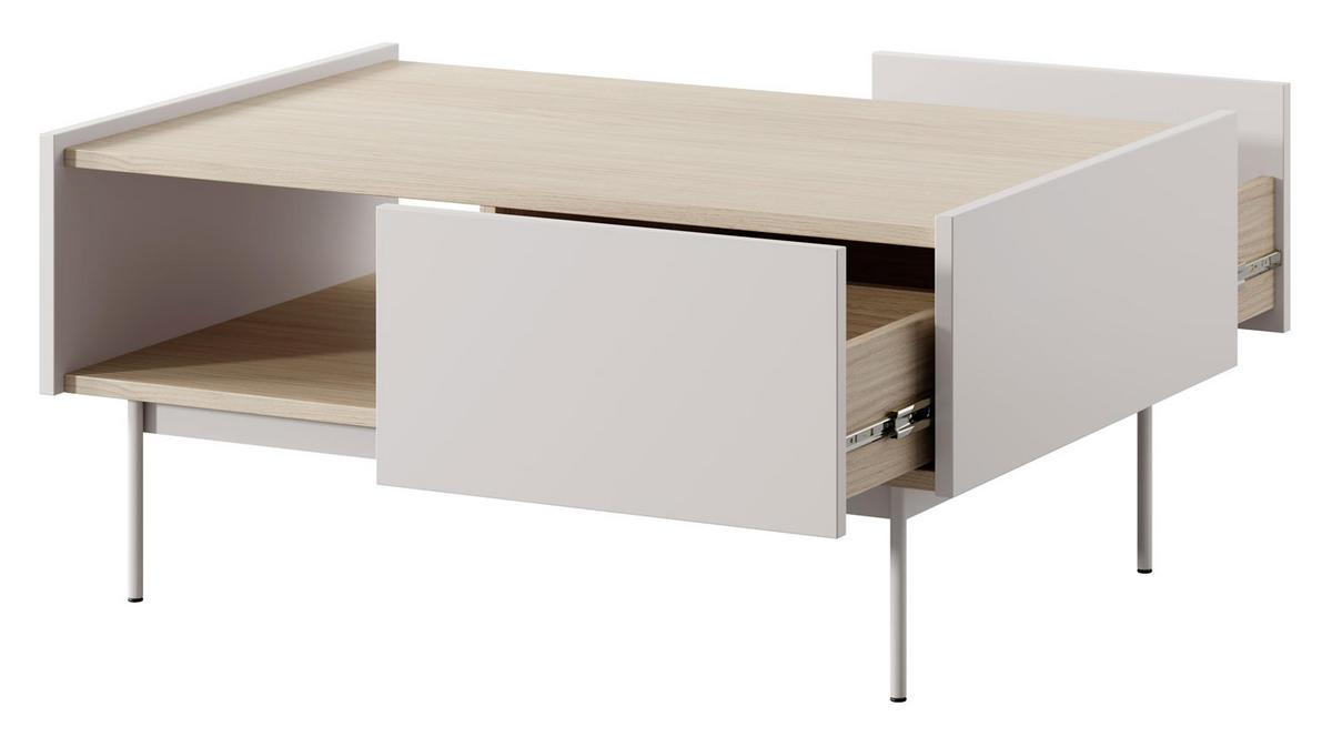 COUCHTISCH Color L97 Kaschmir 97 / 65 / 45cm - Eichefarben/Beige, Holz/Holzwerkstoff (65/97/45cm) - Feldmann-Wohnen