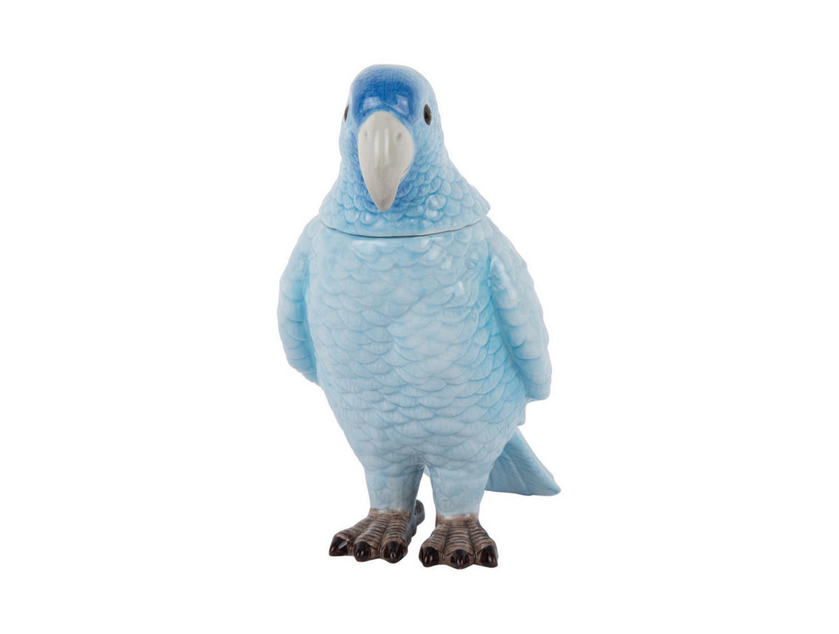 AUFBEWAHRUNGSBOX Bird 22/11/20 cm - Blau, Keramik (11/20/22cm) - Present Time