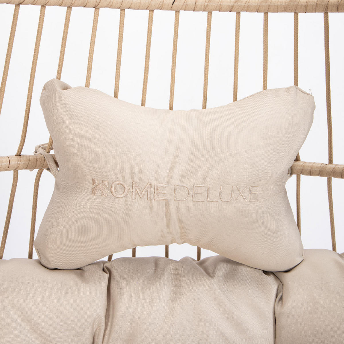 FALTBARER HÄNGESESSEL LOMA - Beige, 1-Sitzer - Beige, Kunststoff (86/118/72cm) - Home Deluxe