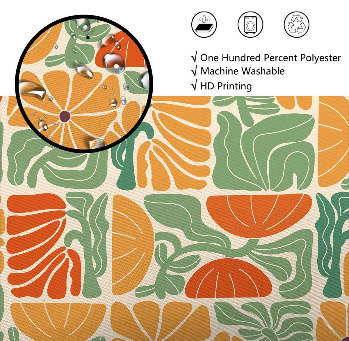 DUSCHVORHANG Boho abstrakt bunt botanisch floral Vintage Polyester wasserdicht mit Haken - Multicolor, Textil (180/180cm) - MCBOSON