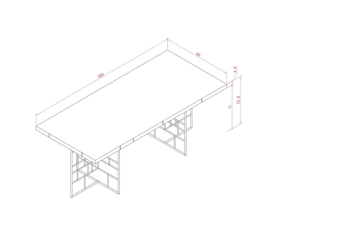 ESSTISCH ROSE HILL Grün 200x90x76 cm - Grün, Holzwerkstoff (90/200/76cm) - FURNLUX