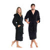 BADEMANTEL, XXL, 100% Polyester, Schwarz - Schwarz, Textil (XXLcm) - Zollner