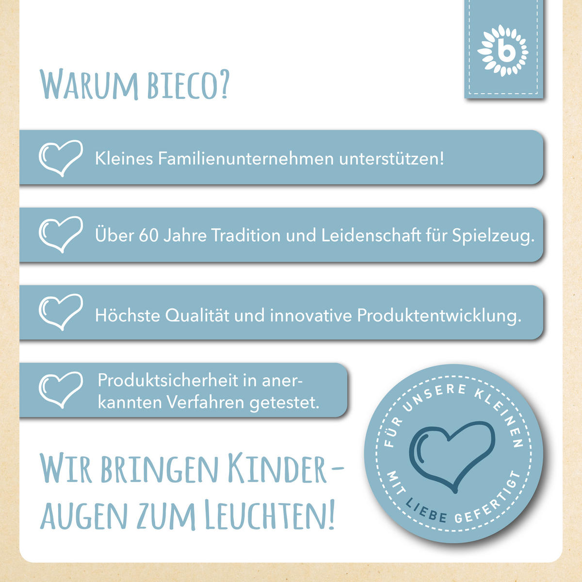 KUSCHELTIER Leinen und Musselin Ente - Blau, Textil (8/20cm) - Bieco Spielwaren