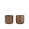 BLUMENTOPF GEN - Keramik - Gold/Kupfer - L - 2er Set - Ø 18,5 cm - Kupferfarben, Keramik (18.5/18cm) - J-Line