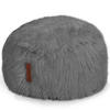 FELL SITZSACK-Hocker Pouf XXL 100x55cm - Grau, Textil (100/55/55cm) - Green Bean