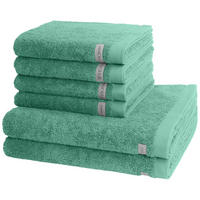 FROTTIERSET Sinfonie 6-teilig - Türkis, Textil (50/100cm) - Ross