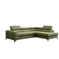 ECKSOFA Schlafsofa Amadeo In Anafi - Hellgrün, Holzwerkstoff/Textil (271/202cm) - Fun Möbel