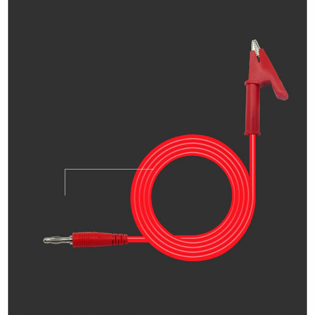 MESSKABEL Universal 2-tlg. Set, 100 cm, 1500 V, 15 A, Krokodilklemmen, Bananenstecker 4 mm, max. Öffnung 10 mm - Multicolor, Kunststoff/Metall (8/8/3cm)